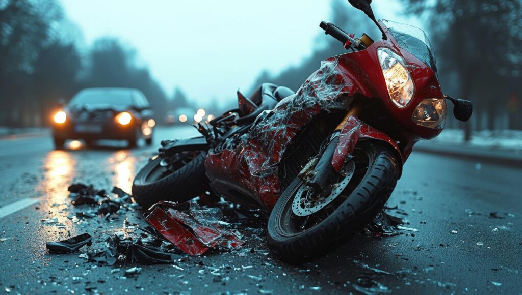 motorcycle-smashed-on-road